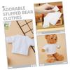 Abaodam Stuffed Bear Clothes Soft Doll T Shirt for Stuffed Animals Sleeve Design Easy to Dress Comfortable Costume for Decorative Dolls view 2