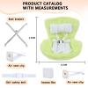HiOKOU Car Seat for labubu Dolls with Air Vent Clip and Desktop Stand, Cute and Functional Car Ornament for Doll Fans Collectors(Neon Green) view 2