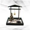 Ciieeo Mini Zen Garden with Buddha Statue Peaceful Meditation Sand Tray for Home Office Desktop Miniature Landscape Decor Relief Fidget Elegant Indoor Garden view 2