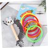 DECHOUS Wooden Throwing Rings Funny Animal Game for Boys Rabbit Style Educational for Color Logical Thinking view 3