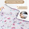E1F1NN DOT Toddler Nap Mat with Detachable Pillow & Blanket - Soft Plush Minky Fleece Kids Sleeping Bag for Daycare, Preschool & Travel - Portable Roll-Up Design with Carry Handle - Boys Girls Ages 3+ view 2