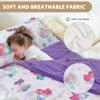 E1F1NN DOT Toddler Nap Mat with Detachable Pillow & Blanket - Soft Plush Minky Fleece Kids Sleeping Bag for Daycare, Preschool & Travel - Portable Roll-Up Design with Carry Handle - Boys Girls Ages 3+ view 4