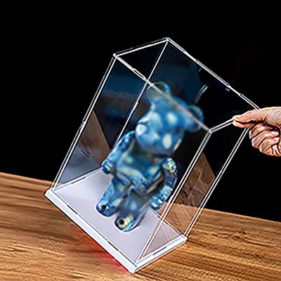Jievmrs Large Acrylic Cube Display Box for Action Figures, Clear Dustproof Cover Collectibles Organizer Case, UV Protection Protection Cover for Treats(35x30x25cm(14"x12"x10"))