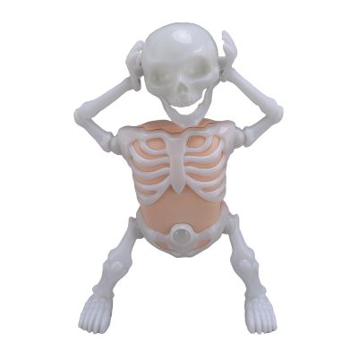 Alomejor Skeleton Figurine, Glow in The Dark Fun Dancing Toy with Sound for Boys Kids Captivating Dance Moves