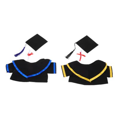 CORHAD 2 Sets Graduation Bear Doll Dress Up Supply with Replaceable Hat and Collar Adorable Outfit for Graduates for Graduation Party Props and