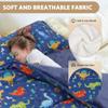 E1F1NN DOT Toddler Nap Mat with Detachable Pillow & Blanket - Soft Plush Minky Fleece Kids Sleeping Bag for Daycare, Preschool & Travel - Portable Roll-Up Design with Carry Handle - Boys Girls Ages 3+ view 4