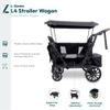 WonderFold L4 Quad Stroller Wagon (4 Seater) - Smooth Ride, Secure Harnesses, and All-Weather Canopy 4 Seat Wagon Stroller for Kids, Safety-Certified - Jet Black view 4