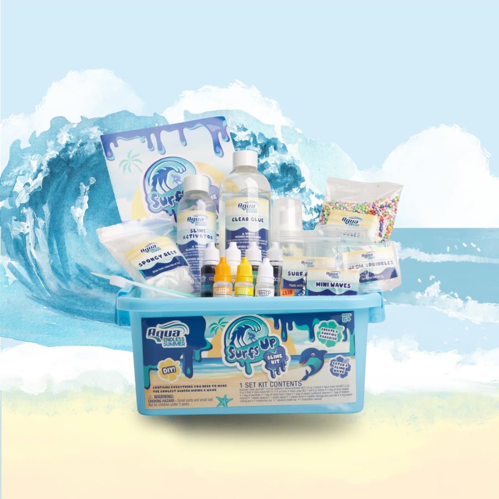 Aqua Endless Summer Surfs Up DIY Slime Kit  Beach and Surf-Themed STEM Activity with Summer Vibes