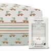 100% Organic Cotton Mini Crib Sheets (3-Pack) - GOTS Certified - Breathable Pack n Play Sheets Fitted - Double-Elastic for Secure Fit, Extra Protection for Your Baby - Gender-Neutral Prints (27"x39") view 1