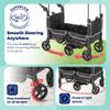 Kolcraft Cloud 360 Lightweight Double Baby Stroller Wagon for Two Kids Toddlers, Ultra Maneuverable Collapsible Cart with Deep Footwell, Storage Pockets Adjustable Handle Easy in and Out view 2