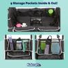 Kolcraft Cloud 360 Lightweight Double Baby Stroller Wagon for Two Kids Toddlers, Ultra Maneuverable Collapsible Cart with Deep Footwell, Storage Pockets Adjustable Handle Easy in and Out view 4