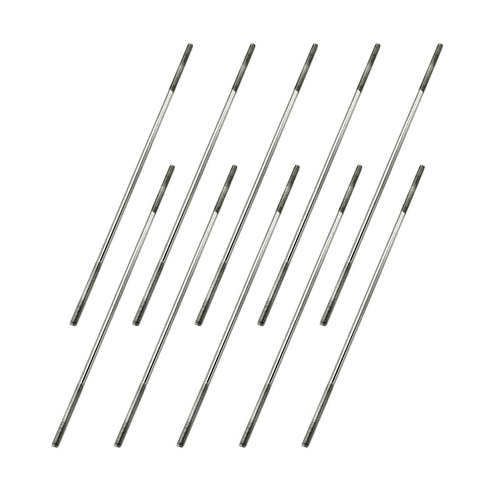 10PCS RC Toy Pushrod Connector Double End Threaded Rod Stainless Steel Rod Linkage for RC Airplane Helicopter Car Boat DIY Model Toy Parts (M3X150mm)