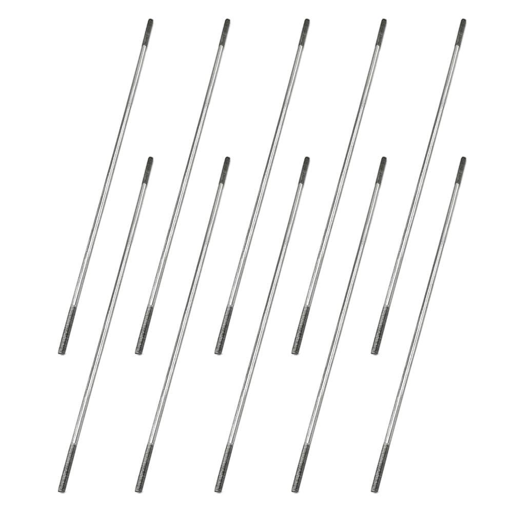 10PCS RC Toy Pushrod Connector Double End Threaded Rod Stainless Steel Rod Linkage for RC Airplane Helicopter Car Boat DIY Model Toy Parts (M2.5X150mm)