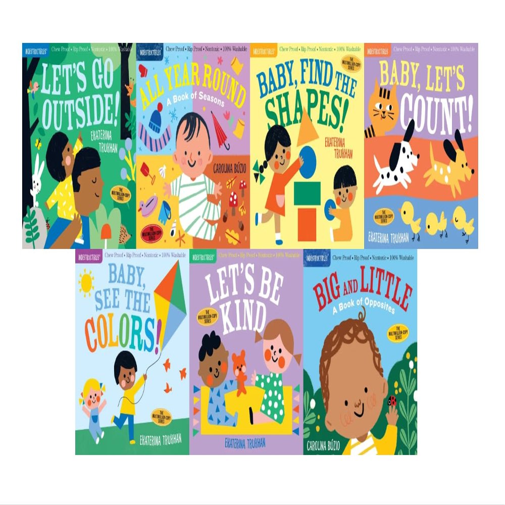 Indestructibles: Early Learning 7-Book Set  Chew Proof, Rip Proof, Nontoxic, 100% Washable