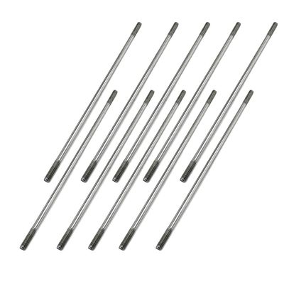 10PCS RC Toy Pushrod Connector Double End Threaded Rod Stainless Steel Rod Linkage for RC Airplane Helicopter Car Boat DIY Model Toy Parts (M4X150mm)