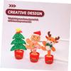 KESYOO Christmas Singing Plush Gingerbread Man with Lights Dancing Talking Holiday Decoration for Festive Bedroom Decor view 3