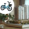 1/64 Miniature Scenes Tiny Model Layout Props Sand Table Outdoor Dollhouse Accessories DIY Projects Ornament Mini Figurine, Bike Blue view 2