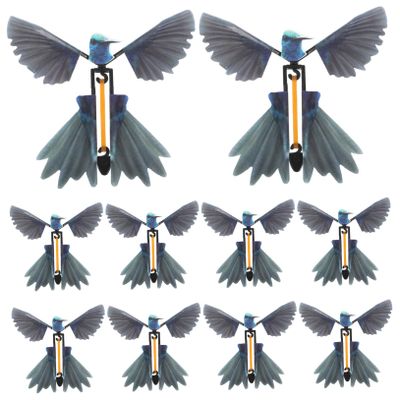 KESYOO 10pcs Wind Up Flying Hummingbird Rubber Band Powered Flying Birds Playthings for Supplies Easy to Use Design Fun Indoor and Outdoor Entertainment