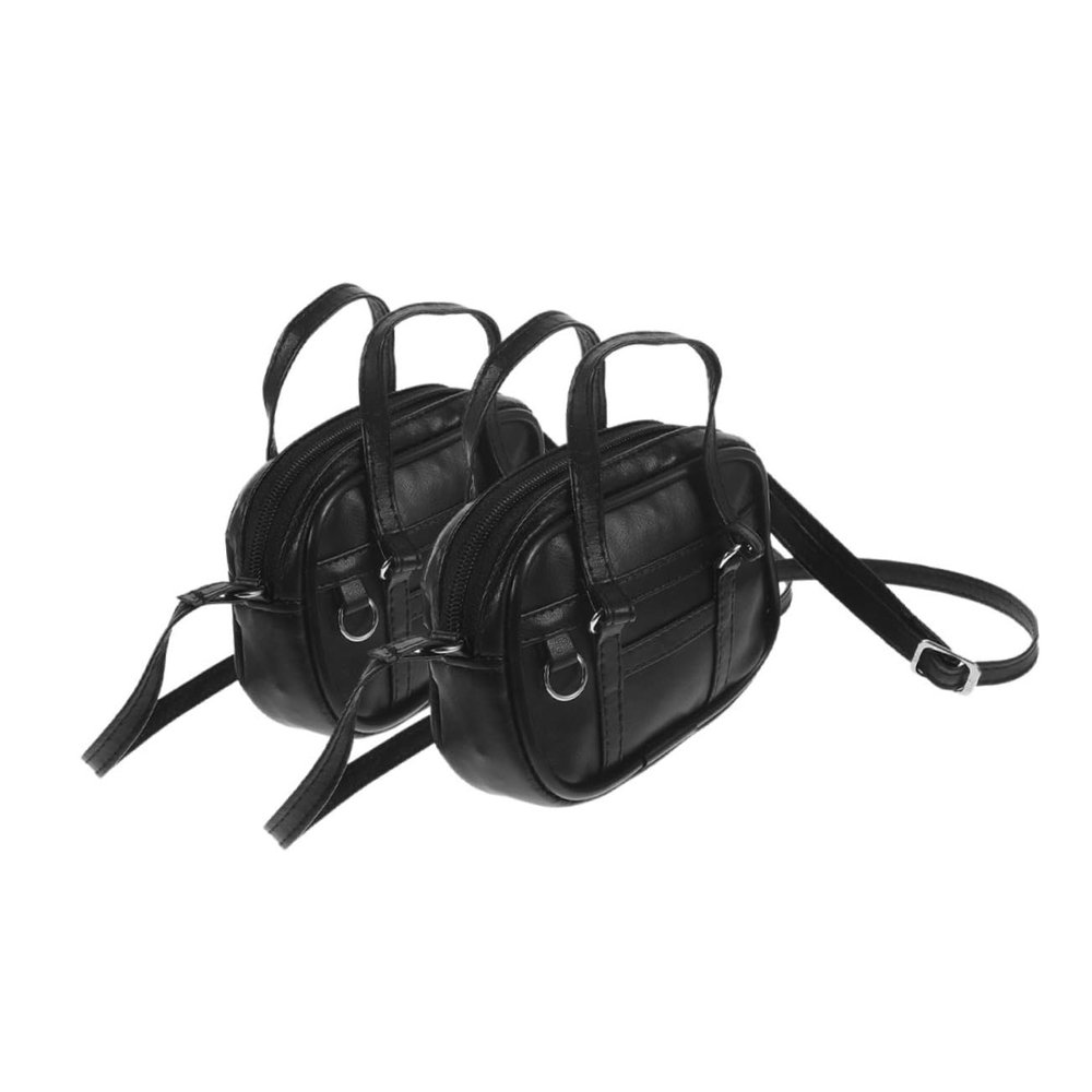 Gadpiparty 2pcs Dollhouse Miniature Handbag Cute Crossbody Purse Shoulder Bag for Girls Doll Accessories Dress up Roleplay Decoration