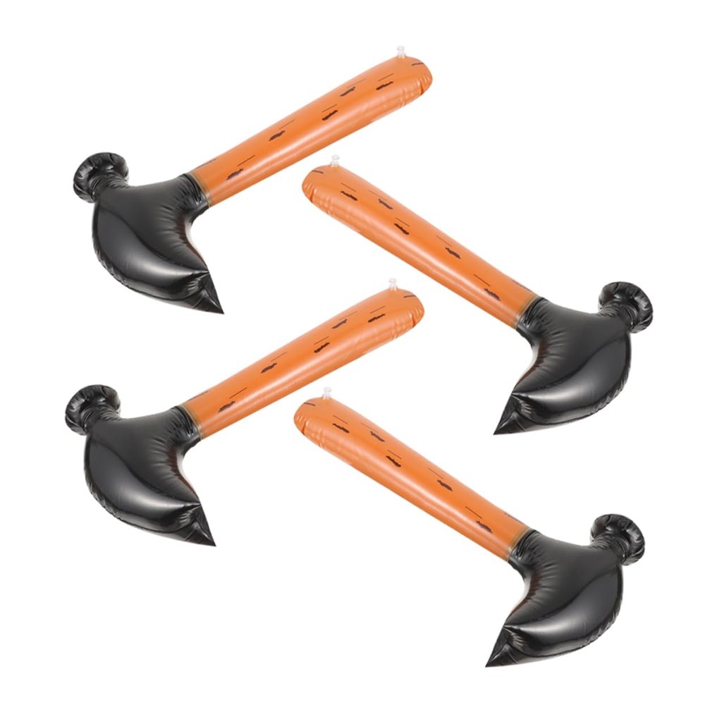 HONMEET 4pcs Inflatable Hammer for PVC Pool Accessory Grain Design Enhances Motor Skills and Coordination for Pool Fun and Amusement