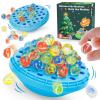 INKZOO Marble Balance Game, Wobble Marble Stacking Game for Kids 6+, Family Games for Kids and Adults with Built-in Storage, Marbles Board Game for 1-4 Players, Fun Birthday Party Games Toys view 1