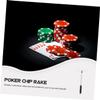 KICHOUSE Chip Collector Poker Game Rake Stick Poker Chip Harrow Portable Closing Lever view 3