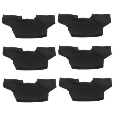 DOITOOL 6PCS Soft Plush T Shirt for Bear Dolls Stylish Collar Mini Clothing for Stuffed Animals Easy to Wear Gentle Versatile Decoration Compact Design