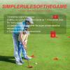 Altsuceser Portable 9-Piece Yard Golf Game Set for Outdoor Fun  Includes 2 Clubs, 6 Balls, Flags, Tee Boxes & Storage Bag  Perfect for Play Golf Anywhere Yards, Beach, Park, Backyard Game Red view 2