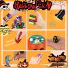 240PCS Bulk Halloween Party Favors - 24 Pack Pre-filled Mini Pumpkin Buckets Set, Non-Candy Treats Toys & Goodie Bags Stuffers for Trick or Treat, Kids' Prizes view 4