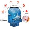 KJIZMO Sharks Nursing Cover Breastfeeding Cover, Soft Breathable Car Seat Covers, Stretchy Carseat Canopy Perfect for Boys Girls, Suitable for Shopping Cart/Stroller Covers view 3