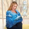 KJIZMO Sharks Nursing Cover Breastfeeding Cover, Soft Breathable Car Seat Covers, Stretchy Carseat Canopy Perfect for Boys Girls, Suitable for Shopping Cart/Stroller Covers view 4
