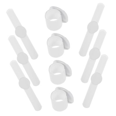 BESPORTBLE 10PCS White Slap Bracelets Blank DIY Snap Bands for Favors Lightweight Material Easy to Use for Arts Crafts Projects
