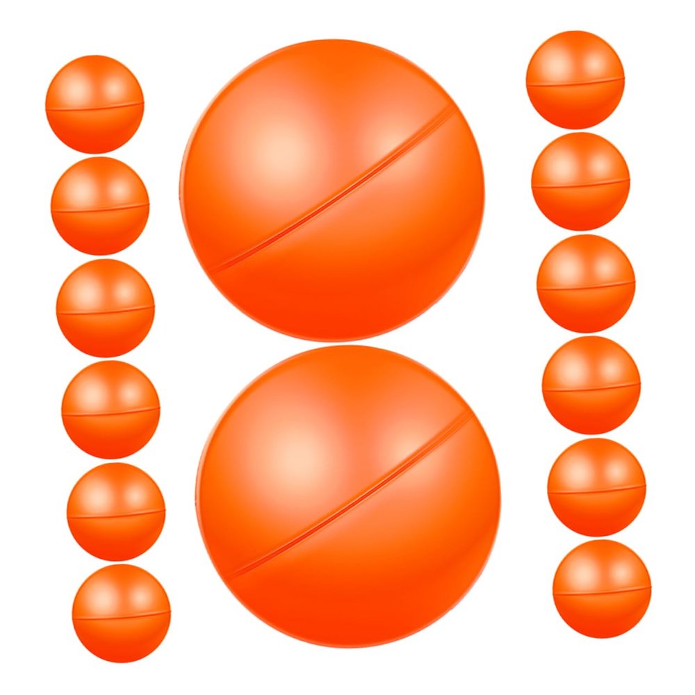 Alipis 20PCS Hollow Plastic Raffle Balls for Party Games  Bright Orange Drawing Balls Reusable Bingo Game Props for Group Activities and Events