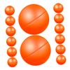 Alipis 20PCS Hollow Plastic Raffle Balls for Party Games  Bright Orange Drawing Balls Reusable Bingo Game Props for Group Activities and Events view 1