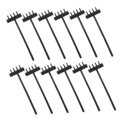 KONTONTY 12pcs Sand Box Rake Set Mini Rakes for Boys and Girls for Sand Gardening Tools for Boys and Girls