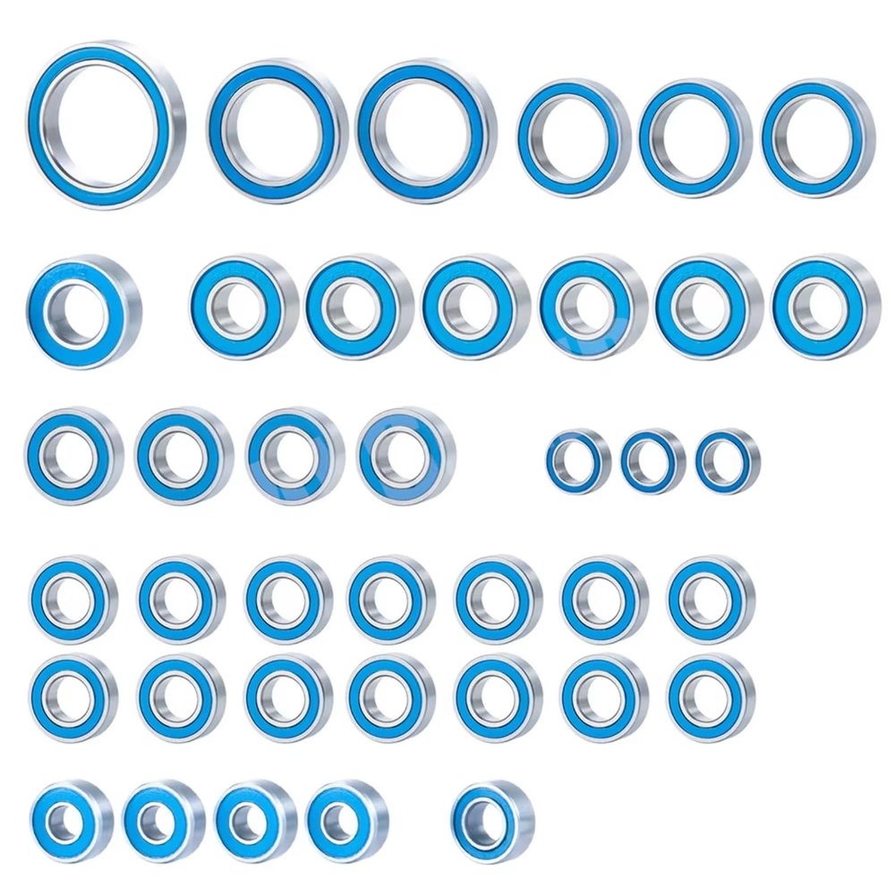 RC Spare Part Compatible with TRX4 for Bronco 1/10 RC Crawler Car Parts Accessories 39Pcs Wheel Hub Axle Blue Sealed Bearing Set