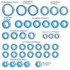 RC Spare Part Compatible with TRX4 for Bronco 1/10 RC Crawler Car Parts Accessories 39Pcs Wheel Hub Axle Blue Sealed Bearing Set view 3