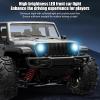 Authticar Remote Control Crawler, 1:20 Scales 2.4GHz High Speed 35KPH Off Road RC Truck Toy, 4 Wheel Driver Electric Off Road Vehicle with LED Headlights for s Teen and Adults (Grey 2 Batteries) view 2