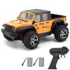 Authticar Remote Control Crawler, 1:20 Scales 2.4GHz High Speed 35KPH Off Road RC Truck Toy, 4 Wheel Driver Electric Off Road Vehicle with LED Headlights for s Teen and Adults (Yellow 2 Batteries) view 1