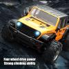 Authticar Remote Control Crawler, 1:20 Scales 2.4GHz High Speed 35KPH Off Road RC Truck Toy, 4 Wheel Driver Electric Off Road Vehicle with LED Headlights for s Teen and Adults (Yellow 2 Batteries) view 2