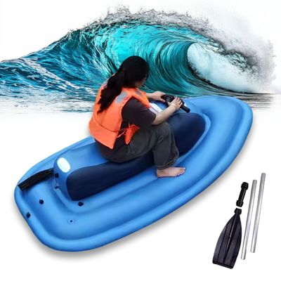 2025 New Rush Wave Boat (Non-Motorized) | Upgraded Dual-Fin Design | PVC Construction | 485lb Capacity | Includes Paddle & Pump | Surfer for Pool, Lake & Ocean Recreation, no Thruster