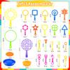 Bubble Wand Set 26 PCS Large Bubble Wands with Tray,Giant Bubbles Maker Wand Set for Kids Summer Outdoor Birthday Party Favors view 2
