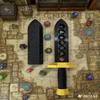 XJPONGC Sword Dagger Dice Holder Box Dice Tower Dungeons and Dragons RPG Tabletop Roleplaying Game Jail DND (Random 7PCS D20 Dice Set Included) Black&Black&Gold view 4
