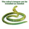 lasuroa 3D Printed Snake, 25.8 in Flexible Articulated Fidget Animal Toy Realistic 3D Printed Cobra Executive Desk Toys for Home Office Desk Decoration (Gold Green) view 3