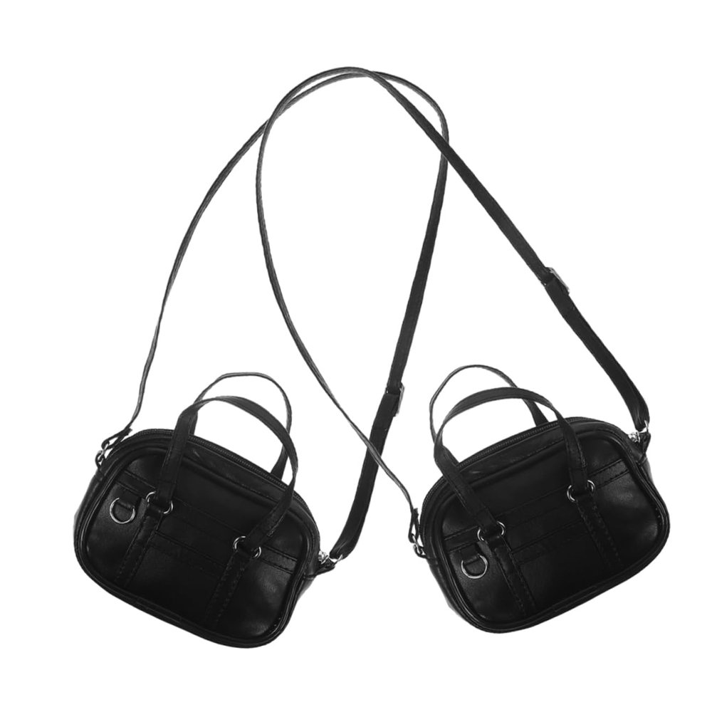 DOITOOL 2pcs Doll Mini Bags Doll Handbag Shoulder Bag Girls Mini Crossbody Purse Dress up Accessories Toy Purse for Dollhouse