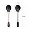 2 Pieces Handmade Ceramic Cute Long Handle Coffee Mixing and Stirring Spoon Rough Ceramic Dessert Spoons(White) view 2