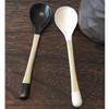 2 Pieces Handmade Ceramic Cute Long Handle Coffee Mixing and Stirring Spoon Rough Ceramic Dessert Spoons(White) view 3