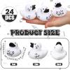 Sotiff 24 Pcs Musical Notes Rubber Ducks Bulk Music Mini Rubber Duckies White Black Ducks for Music Party Decor Birthday Decoration Choir Gift Musical Bridal Shower Supply(White) view 2