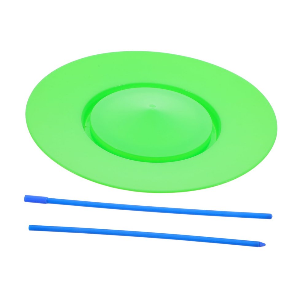 BESPORTBLE Plastic Juggling Plates with Sticks Circus Performance Skill Training for Beginners Lightweight and Portable for Circus Games and Juggling Skills