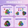 MINDNOOK 2Pcs Electronic Memory Game for 1-2 Players, Kids Handheld Game with Lights & Sounds, Brain Challenge Toy for Ages 3+, Birthday Gifts for Boys & Girls, Black & White view 4